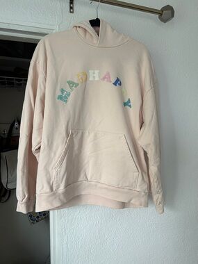 Madhappy Pastel Arch Logo Hoodie in Light Pink